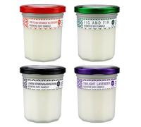 Coffret cadeau décoratif parfumé AuFun de 4 pots de 125 g, cire de soja pour l'aromathérapie, idéal pour les femmes.