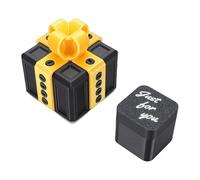 Coffret Cadeau Ennuyeux, Vis Amusantes Imprimées en 3D, Cadeau de Défi pour Anniversaire, événements de Vacances, PLA Durable 9,2x8,6x8,6 Cm (Or Noir)