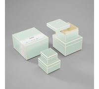 Coffret cadeau, ensemble de 5 pièces - Vert pastel "mousse" - Papier - Empilable - Emballage cadeau