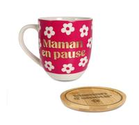 Coffret Cadeau Maman d'Amour en Pause - Tasse et Sous-Tasse