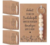 Coffret cadeau "Merci" comprenant un porte-clés et une carte