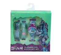 Coffret Cadeau Montre LCD Disney Stitch - Horloge Digitale Enfants - Accessoires Inclus