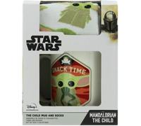 Set Cadeau Tasse & Chaussettes Enfant Grogu Mandalorian - Officiel, Tasse en Céramique Baby Yoda & Chaussettes Unisexe pour Fans Star Wars, Cadeau Original