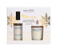 Coffret cadeau parfum Thé de Noël mini bougie et vaporisateur