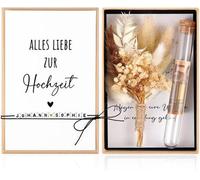 Coffret cadeau pour alliances - Avec liste de souhaits et perles décoratives - 18 x 11,6 x 3,3 cm