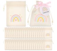 Coffret cadeau pour baptême, comprenant 40 articles : sacs, cartes et rubans