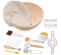 Coffret cadeau pour paniers de fermentation de pâte à pain au levain - Accessoires de pâtisserie - Facile à utiliser pour les débutants - Idéal pour les amateurs de boulangerie - Conforme aux normes d