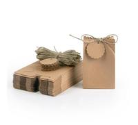 Coffret Cadeau Rétro Kraft De 30 Pièces Avec Étiquette En Corde | For la fête de mariage d'anniversaire de bonbons aux biscuits(Brown)