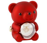 Coffret cadeau rose éternelle avec ours de roses pour femmes, amies, mères, fête des mères, Noël, rangement, bagues, colliers, autres petits accessoires (double cœurs)