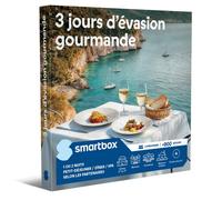 Coffret Cadeau SMARTBOX - 3 jours d'évasion gourmande - 1 ou 2 nuits avec petit-déjeuner, dîner ou spa
