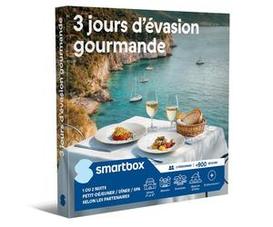Coffret Cadeau SMARTBOX - 3 jours d'évasion gourmande - 1 ou 2 nuits avec petit-déjeuner, dîner ou spa