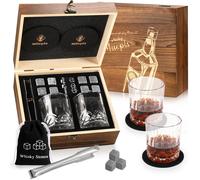 Coffret cadeau whisky : 8 pierres, 2 verres, 2 sous-verres