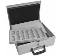 Coffret-caisse à monnaie Universa, gris lumière
