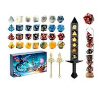 Coffret Calendrier de l'Avent de dés 24 Jours De L'Avent | Dés De De Rôle Souvenir Pour Fêtes, Adultes, Femmes, Hommes, Joueurs RPG, Passionnés x Société,