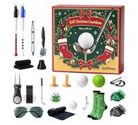 Coffret Calendrier de l'Avent de Noël Thème Golf Équipement de de balle | Tees et Balles de Golf Compte à Rebours de Noël Cadeaux de Noël pour Père, Garçons, Collectionneurs, Mari,