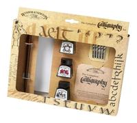 Coffret - Calligraphie - 3 flacons d'encre à dessin + accessoires - Winsor et Ne