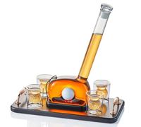 Coffret carafe à whisky de golf 850 ml avec 4 verres liqueur en forme balle