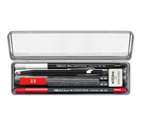 Caran d'Ache RYLSEE 3000.323 Kit de lettrage + 1 cours de création en ligne dans un étui en métal gris