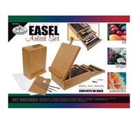 Coffret - Chevalet D'artiste - Acrylique, Aquarelle, Pastels, Crayons Et Accessoires - 104 Pièces