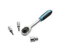Coffret liquet Carré 1/4'' + Douilles 6 Pans 4-13 Mm Et Embouts 27 Pièces