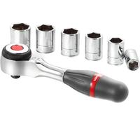 Coffret Cliquet 1/4" FACOM R.360PACKPB, 6 pans 8-14 mm, Cliquet Radio, Cliquet 5°, 6 Douilles