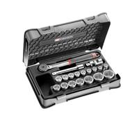 FACOM - Coffret douilles 1/2"" 6 pans métriques - 19 pièces - S.161-2P6 - S.161-2P6