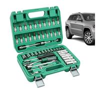 Coffret Cliquet Et Douilles 53 Pièces Barre De Rallonge Universelle 6,35 mm