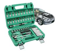 Coffret Cliquet Et Douilles 53 Pièces Rallonge Portable 6,35 Mfm Métrique
