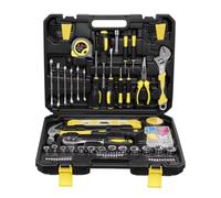 Coffret cliquet universel 108 Pièces/ensemble Multi-outils Ensemble Douille Hexagonale Mesure Tournevis Clés Aiguille-nez Pinces Griffe Marteau Jeu D'embouts
