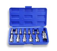 Coffret cliquet universel 3/8 "" 1/4 "" 1/2 "" 13 Pièces/ensemble Tête Manchon Hexagonale Jeu De Forets Adaptateur Foret SAE Et Douilles De Taille Métrique ouille