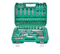Coffret cliquet universel Jeu Clés Voiture Boîte À Outils Combinée Manchons Outil Réparation Douille D'entraînement À Cliquet Kit Bricolage Pour Maison Et Voiture 108 Pièces