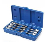 Coffret cliquet universel Un Jeu Pour La Réparation Des Manchons De Clé Outils Manuels 7 Pièces Jeu De Douilles Hexagonales Extra Longues H3-H10 Entraînement 3/8 Pouces 110mm