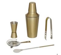 - Coffret à Cocktails 5 pièces "Gold" 19cm Doré