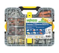 Coffret contenant une sélection de bornes à poussoir Wago L-BOXX Mini 2773, lot de 115