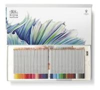 Coffret - Crayons de couleur - Dessin - Beaux-arts - Winsor et Newton - Collection - 50 pièces