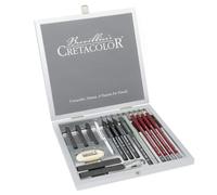 Coffret - Crayons graphite - Beaux-arts - Esquisse - Dessin - 17 pièces - Cretac