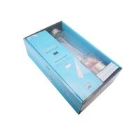 Coffret Crystal Bottle Quartz Rose - Avec Une Gourde En Verre Avec Une Base Amovible, Des Cristaux De Quartz Rose, Un Guide Sur La Lithothérapie