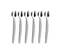 LOU LAGUIOLE - Lot de 6 cuillères expresso et moka - Jet - Acier inoxydable 18/0, Finition Sablée - Longueur 114 mm
