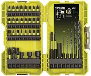 Coffret d'accessoires pour outils RYOBI, 38 pièces mixtes, Spécial Impact, Perçage, Vissage, Boulonnage, RAK38DSDI2 + 1 porte-embout