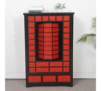 Coffret d'apothicaire à 95 tiroirs, armoire à pharmacie à 11 niveaux, grand meuble de rangement pour fiches de bibliothèque, vitrine d'apothicaire traditionnelle bois massif pour pharmacies(A)