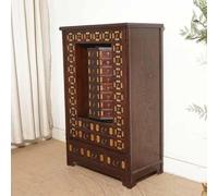Coffret d'apothicaire à 95 tiroirs, armoire à pharmacie à 11 niveaux, grand meuble de rangement pour fiches de bibliothèque, vitrine d'apothicaire traditionnelle bois massif pour pharmacies(D)