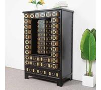 Coffret d'apothicaire à 95 tiroirs, armoire à pharmacie à 11 niveaux, grand meuble de rangement pour fiches de bibliothèque, vitrine d'apothicaire traditionnelle bois massif pour pharmacies(B)