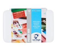 Coffret d'Aquarelle - Van Gogh - Pocket Box - 15 Godets - Pinceau Inclus - 14x19 cm