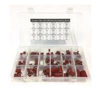 Coffret d'assortiment de condensateurs à film métallique CBB, 18 valeurs, 145 pièces, 630 V, 1 nF uF (102 105) Capacitance Meters