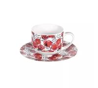 Coffret de 1 tasse déjeuner porcelaine Rosalia 47 randes Fleurs