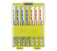Ryobi Coffret 10 lames scie sauteuse RAK10JSB Bois Plastique Métal Polyvalent