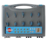 Coffret de 10 mèches à rainer droites LEMAN Ø 8mm - 428.700.10