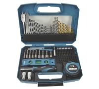 Coffret de 100 forets et embouts de visseuse assortis à queue droite Erbauer