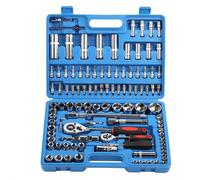 Coffret de 108 pièces avec liquet – Mallette d'outils avec clés à douille 1/4'' et 1/2'', outils à cliquet en acier CR40 pour l'automobile et l'atelier