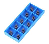 Coffret de 10pcs Lames Inserts Rotatifs CNC Cutters Forme Losange en Carbure DCMT0702 EM YBC205 Outil Tournage Filtage pour Acier pour Tours, Fraiseuses